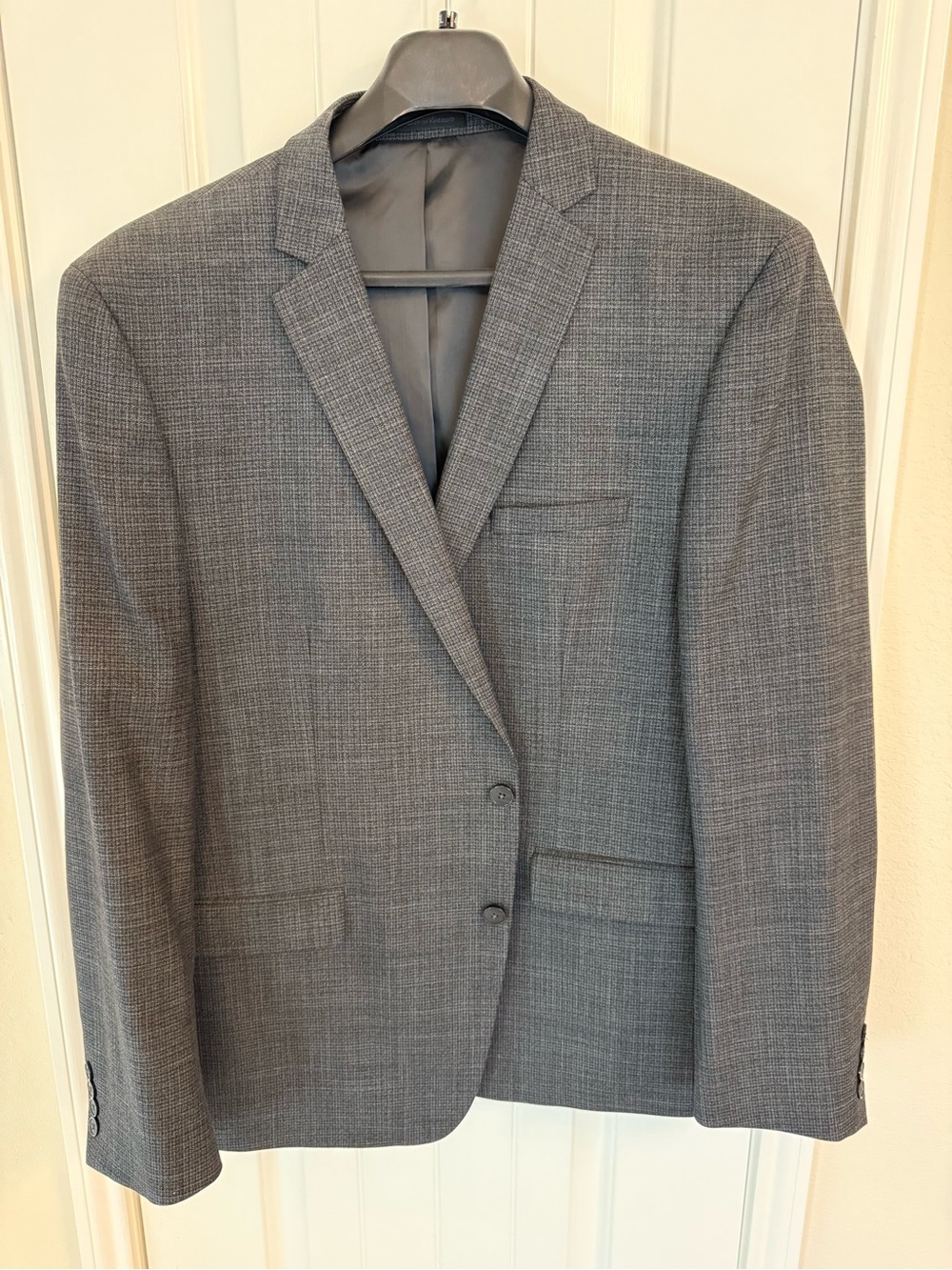 Van Heusen Gray Textured Two-Button Blazer
